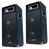 E-Lektron 2X 500W DJ Party Lautsprecher Boxen Paar - doppel 8' Bass PW220