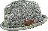 CHILLOUTS Tocoa Hat - Pork Pie Hut Herren/Damen, 100% Polyester, Unisex Sommer Trendhut, Crushable, Adjustable, grau, S-M