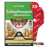 PATTLER® Schlupfwespen gegen Lebensmittelmotten - 8 Karten à 4 Lieferungen - Effektiv Kleider Motten bekämpfen - Alternative zur Mottenfalle, Mottenspray, Pheromonfalle (8 Karten à 4 Lieferungen)