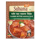 Suhana Paneer Butter Masala 6er Pack (50g) - Authentischer indischer Gewürzmix für cremigen Paneer Butter Masala - Schnell & Einfach zuzubereiten mit Kajal