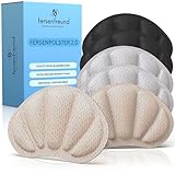 FERSENFREUND© Premium Fersenpolster Schuheinlagen - DAS ORIGINAL - Fersenschutz Fersenkissen Gel Antirutsch Einlagen für zu große Schuhe & Stiefel Schuhfüller Heel Protector Pads gegen Blasen 6er-Set