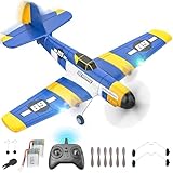 BEZGAR RC Flugzeug Messerschmitt HQ089, 3-Kanal RC-Flugzeug, 6-Achsen-Gyro, 2.4GHz Ferngesteuertes Flugzeug, Kampfspielzeug, einfache Steuerung für Anfänger, Kinder, Erwachsene