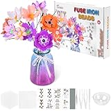 Zoyomax 5200 Stück Bügelperlen Blumenstrauß mit 3D Effekt, Geschenkbox mit 5mm Steckperlen, inkl. 2 Stiftplatten, Motivvorlage, Bügelpapier und Zubehör zum Basteln für Mädchen ab 14 Jahren