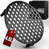GUSSKÖNIG Gusseisen Stapelrost für 4,5 Liter Dutch Oven [Ø 20cm] - Einsatz für Dutch Oven - Staple Grate - Grillrost Dreibein Gusseisen Dutch Oven Untersetzer - Dutch Oven Zubehör