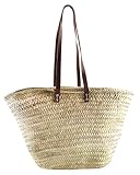 Kobolo Palmblatttasche Korbtasche Beachshopper Ibizatasche - Palmblatt - Lederhenkel