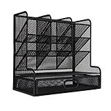 Hethlif Mesh Desk Organizer, Schreibtisch Organisatoren und Zubehörhalter für Schreibtisch mit Einer Bequemen Schublade 10,2 X 10,7 X 6,0 Zoll für Bürovorräte (Notizbilder, Schere, Herrscher,