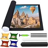 Puzzlematte für Puzzles bis zu 2000 Teilen, 1500 Teile, 1000 Teile – rutschfeste Puzzleunterlage mit 4 Sortierschalen, Puzzlerolle für Erwachsene & Kinder, Einfaches Aufbewahren & Transportieren