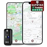 SafeTag Mini 4G – Mini wiederaufladbarer 4G LTE GPS-Tracker, Auto, Motorrad usw. 34–205 Länder, Echtzeit-Tracking, 7-tägige kostenlose Testversion – SIM inklusive, 12 Monate Garantie