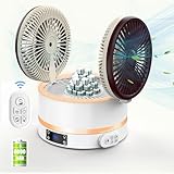Tischventilator, Wiederaufladbarer Schreibtischventilator Fernbedienung Ventilator mit automatischer Oszillation Ultra Leise 3 Geschwindigkeiten Wind USB Ventilator für Schlafzimmer Büro Küche Outdoor
