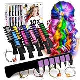 Magicat Premium Haarkreide Set I Halloween 2025 Edition I 10 Farbtöne für das Halloween Kostüm I inkl. 5 Haargummis! Kinderfreundlich und auswaschbar I Haarkreide für Mädchen