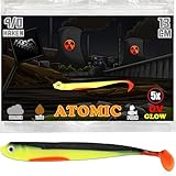 Paradox Fishing 5 STK. Atomic Zandergummifische 13cm - Zanderköder Gummifisch Zander Köder Gummifische Set