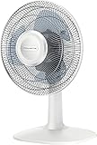 Rowenta VU2310 Essential+ Tischventilator | 2 Geschwindigkeitsstufen | Verstellbarer Neigungswinkel | 28 Watt, 46 dB(A) | 100% Kupfermotor | Sehr kompakt | Weiß