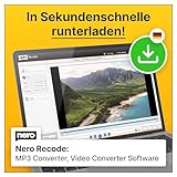 Nero Formatwandler | Converter Software | Video: MP4, MPEG, VOB, DAT | Audio: MP3, WAV, FLAC, MP2 | Windows 11 / 10 / 8 / 7 | 1 Gerät | Unlimitierte Lizenz | Aktivierungscode per Email