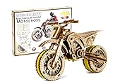 WOODEN.CITY Holz-Modell-Set zum Bauen, Motocross, Mechanik, 3D Puzzle – Laserschnitt, Männer und Jugendliche, Geschenke für Männer, Rätsel und Hobby für Erwachsene