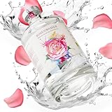 Bio Rosenwasser 500ml | Hoher Rosenöl-Gehalt durch doppelte Wasserdampfdestillation | Rosa damascena aus Bulgarien mit intensiver Note | ohne Zusatz von Alkohol | Glasflasche | Lebensmittelqualität