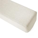 Individuelle Größe, Bett-Matratzenverlängerung, Füllstoff, Kopfteil, Kissen für Sofa, Armlehne mit abnehmbarem Bezug, 200 x 10 x 15 cm, Beige