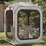 EAST OAK Pop Up Zelt für 1-2 Personen, Mini Pavillon Faltbar, Zelte für Camping, Garten, Terrasse, Wurfzelt Wasserdicht, UPF 50+ UV Schutz, 360° Belüftung, Anti Moskito, mit Tragetasche, Beige
