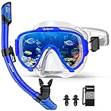 Arlierss Taucherbrille Erwachsene, Schnorchelset Erwachsene mit Schnorchel und Taucherbrille, Tauchermaske 180°Panorama HD Gehärtetes Glas Anti Nebel Anti-Leck Premium Dry Schnorchel