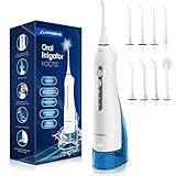 Hangsun Munddusche Kabellos Wasser Flosser für Zähne Tragbar Oral Irrigator Elektrische Zahnreiniger HOC700 mit 3 Modi IPX7 Wasserdicht und USB Wiederaufladbarer für Reise und Homful