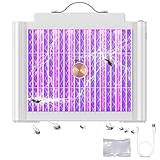 Insektenvernichter Elektrisch, USB Wandmontierter Mückenlampe Bug Zapper mit Kabel, Insektenfalle Moskito Killer mit UV-Lampe für Kommerziell, Haus, Schlafzimmer, Büro, Innen und Außen(Weiß)