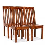 Chusui Esszimmerstühle 4 STK Esszimmer Stühle, Essstühle, Dining Chairs, Armlehnstuhl, Schlafzimmerstuhl, Küchenstuhl, Esszimmermöbel, Massivholz mit Palisander-Finish