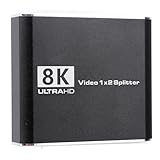 HDMI Switch 8K@60Hz Splitter, HDMI Switcher aus Aluminiumlegierung, 2 in 1 Ausgang, LED Anzeigen, 4K@120HZ, Kompatibel mit Full HD Fernsehern