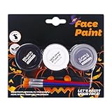 shpuuyy Halloween-Gesichts-Make-up, wasserlösliche Hautmalerei, Creme, 3 Farben, Cosplay-Gesichtsfarbe, für Gothic, Party, Sport, Event, Clown, Vampir, Hexe, Skelett