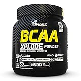 OLIMP- BCAA Xplode Powder. Nahrungsergänzungsmittel in Pulverform, mit einer Komposition aus verzweigtkettigen Aminosäuren, L-Glutamin und Vitamin B6. Geschmack: Lemon (500 g)