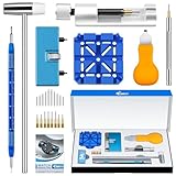 JOREST Uhrmacherwerkzeug, Uhr Batteriewechsel, Uhrenarmband Verkleinern, Uhrenöffner Gehäuseöffner, Stiftausdruck Uhrenarmbänder Kürzen Uhrenglieder, Uhrenschlüssel Uhrendeckelöffner, Uhrenwerkzeug