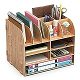 Lesfit Organizer Schreibtisch Holz, Büro Tisch Organisation (32*27*24 cm)
