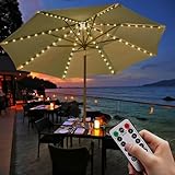 Sonnenschirmbeleuchtung,Garten-Sonnenschirmlichterkette,LED-Sonnenschirm-Lichterkette,Outdoor Parasol-lighting IP68 Sonnenschirmleuchte Dekoleuchte Lichtbänder LED Stripes (8 Strängex1.3m 3000k)