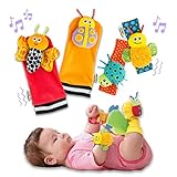 LAMAZE Gardenbug Wrist Baby Rattle Toy Baby Gift Set, Cute Foot Finder Baby Toy with Sensory Stimulation, Suitable for Boys & Girls From 0 - 6 Months, Styles May Vary LC27634