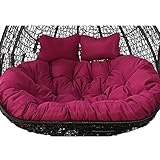Doppelschaukel zum Aufhängen mit weichem tiefem Kissen, 2-Sitzer-Outdoor-Kissen, vollständig gepolstert für ultimativen Komfort und stilvolles Gartenfell, perfekt für Entspannung