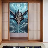 ChenGua Stoff-Türvorhang, Raumteiler, fliegender Drache, Tapisserie-Panel, Türvorhang, Sichtschutz für Zuhause, Bistro, Dekoration