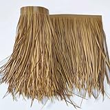 ZIUSFAC Simulierte Reetdach Simulation Palmdach Hawaii Dachschindel Künstliche Strohdach Garten Pavillon Dekorative Stroh Palmendach Synthetisches Palmschindel Rolle Für Pergola Jalousien(4x0.5m/13.1x