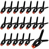 Gentpovth 20 Stück Federklemmen, Kunststoff Klemmenset, 2 Zoll 70mm Klein Spannklemmen Hochleistungs-Frühlings-Klemmen, Spannklemmen für die Holzbearbeitung für DIY-Projekte, Fotostudios