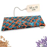 Körnerkissen Mikrowelle (35x12 cm) - Natürliche Therapie gegen Stress und Muskelschmerzen - Heiß oder Kaltanwendung - Sehr Langlebig mit Hochwertigem Stoff - Lavendelduft (Waage, 35 x 12 cm)