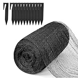 4x4m Meter Teichnetz Feinmaschig, Hochwertiges Polyethylen Vogelschutznetz mit 12 Bodenankern, Obstbaumnetz, Hühnernetz, Balkonnetz gegen Tauben und andere Vögel, Ideal für Garten und Teichschutz