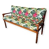 4L Textil Gartenbankauflage Hollywoodschaukel Auflage Bankauflage Outdoor Sitzkissen Bank Gartenbank Auflage Bankkissen Sitzauflage Bank Sitzpolster Bank (180x50x50 cm, Blumen Grün)
