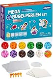 Smowo® 10.000 Bügelperlen Set inkl. 15 Farben, Steckplatten und Zubehör - 5mm Perlen Basteln Box - Perfektes Geburtstags Spielzeug