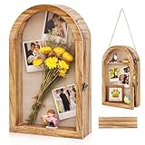 YROHGKPN Vintage Fotobox Mit Holzrahmen Und Transparenter Acrylabdeckung Für Den Hängetisch