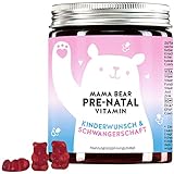 Unterstützung für Kinderwunsch und Schwangerschaft - mit Folsäure, Jod, DHA und EPA - Gummibärchen (60 St) - Bears with Benefits Mama Bear Pränatal