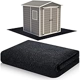 Haull 2.5x2.5 m Outdoor-Schuppen-Bodenmatte, wasserdicht, für den Außenbereich, Carport-Matte, verdickt, weich, mit rutschfester Unterseite, Aufbewahrungsschuppen nicht im Lieferumfang enthalten