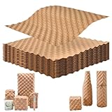 Elyyapt 80 Blatt Papier-Luftpolsterfolie, 29 x 30 cm, umweltfreundliche Polsterung, Alternative zu Kunststoff-Luftpolsterfolien, Füllstoff für Umzugskartons, Verpackungszubehör für die Aufbewahrung