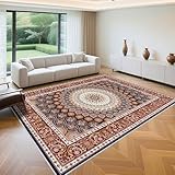 QGYFRE Esszimmer Teppich Balkon fußboden 160x230cm Rot Blaue Retro Blumen Designs für Wohnzimmer Büro teppiche & matten