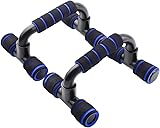 Liegestützgriffe Push Up Bars, 1 Paar Pushup Ständer Fitness Parallettes Griff für Muskeltraining und Krafttraining Struktur tragbar(Blau)