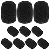 Yardenfun 10 Stück Schaumstoff Mikrofon Windschutz Leichter Dichter Schwammüberzug für Vimoto V3 V9 Lavalier und Ansteckmikrofone Effektive Geräuschunterdrückung Popfilter Ersatz