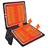 NAVESO Elektrisch Beheiztes Sitzkissen, Stadion Sitzkissen Beheizt, Tragbares USB Heizkissen, 3 Heizmodi, Heating Pad, Wärmekissen Elektrisch, Heizkissen Rücken für Outdoor Bleicher, Camping, Angeln
