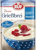 RUF Griessbrei Klassische Art, 2-3 Portionen, fertig in nur 5 Minuten als Dessert, Zwischenmahlzeit oder süße Hauptspeise