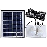 Breeshy Tragbarer Solargenerator mit Solarpanel Generator Kit mit Campinglicht Notstrom Versorgung mit Batterie USB